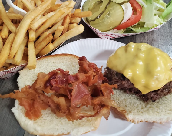 El Hamburger Isla Verde Beach Bacon Cheeseburger Fries